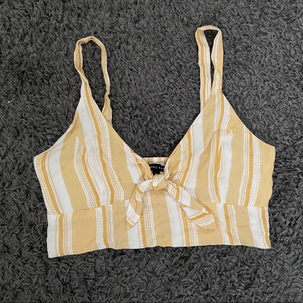 Yellow tie knot tank top